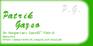 patrik gazso business card